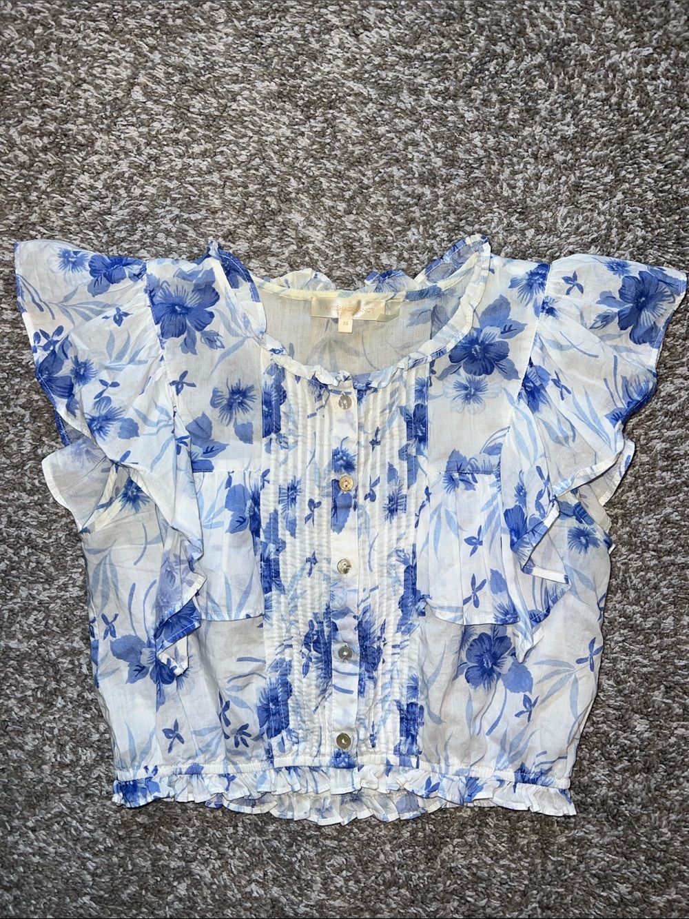 LoveShackFancy Ruffle Sleeve Women’s Top
